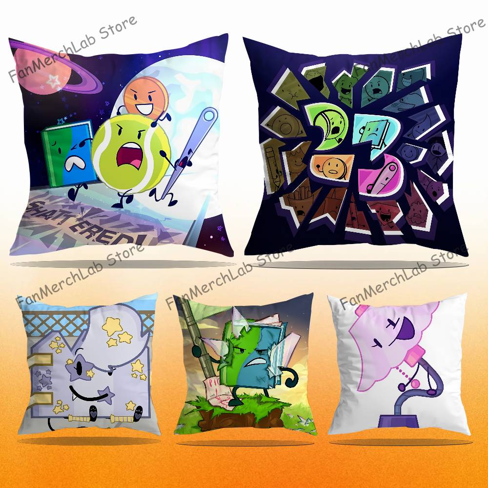BFDI BBattle for Dream IslandS Pillowcase Pillowslip Cushion Plush Boys Girls Cartoon Anime Kawaii Decoration Birthday Gifts