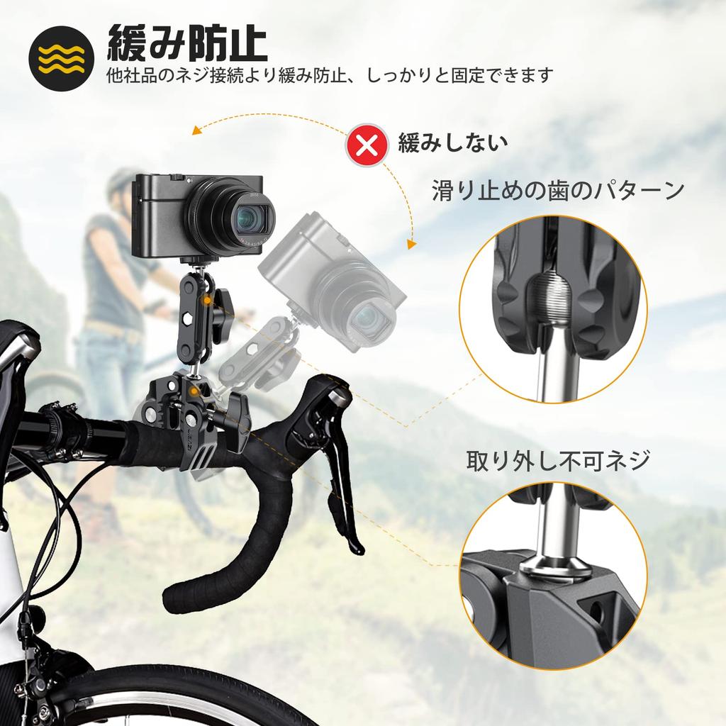 Ulanzi R094 Суперзажим Шаровая головка Краб Магия для освещения Стол Лучший кронштейн, совместимый с веб-камерой, Защита от ослабления, Зажим, Кронштейн, Вращение на 360°, Винт 1/4",