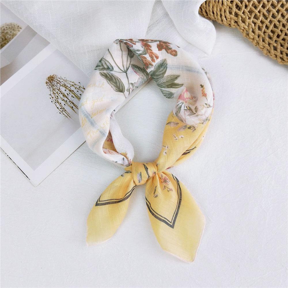Decorative Simple Texture Silk Scarf Women'S New Style Spring And Autumn Summer Fashion Versatile Headscarf Work Scarf