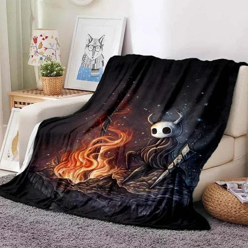 Hollow Knight Fashion Digital Printed Pattern Тонкое одеяло Фланелевое одеяло Портативное одеяло для дома, путешествий, офиса, обеденного перерыва