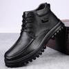 Осенние мужские ботинки, черные мужские ботинки, модные зимние плюшевые ботильоны, ретро-ботинки для мотоциклистов, botas para hombre, большой размер 38-51