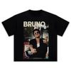 singer Bruno Mars portrait graphics 100Cotton Tshirt Unisex 2026 New Summer Hip hop unisex Short sleeve casual shirt fan gifts