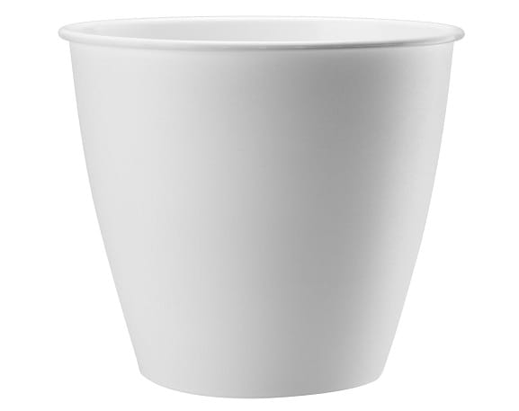 Round plastic flowerpot Azalea white 19x176cm