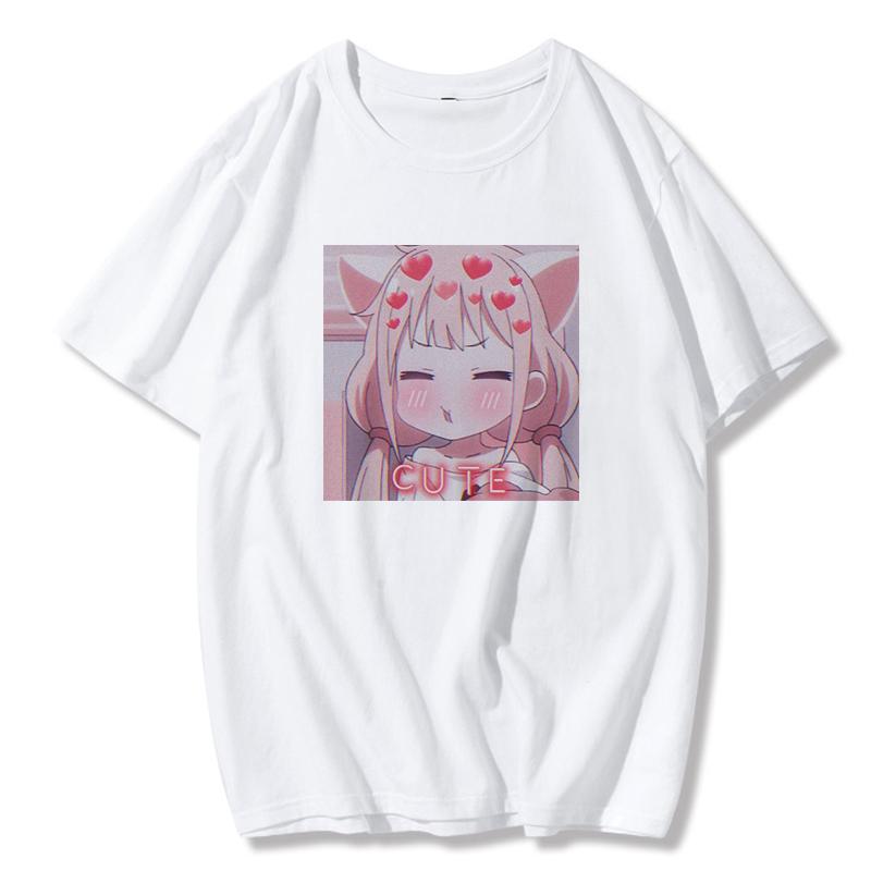 Women&Amp;#39;S T Shirts Summer O Neck Short Sleeve Tee Ulzzang Harajuku Vintage Oversized T Shirt Cartoon Female T-Shirt Tops Clothes