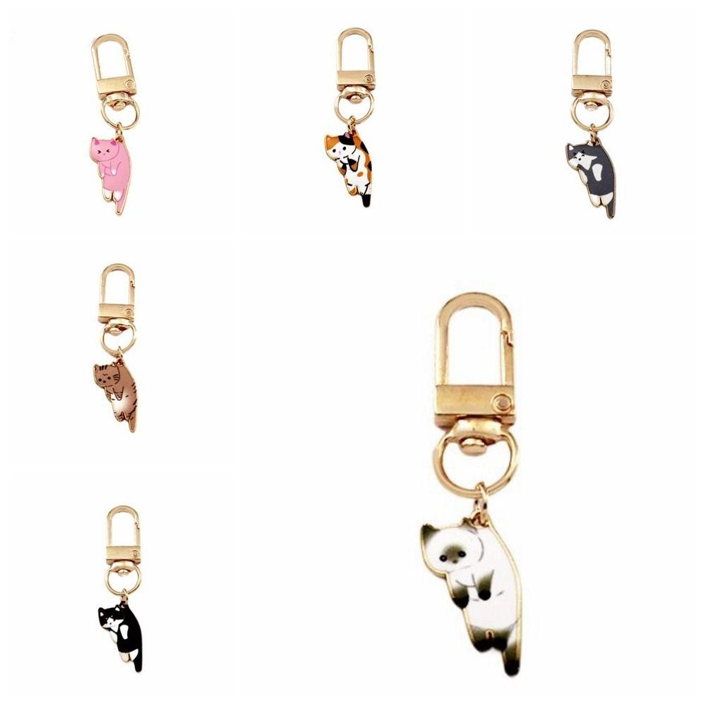 Animal Kitten Charm Zinc Zinc Alloy Keychains Zinc Zinc Alloy Little Fresh Birthday Gift