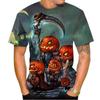 Halloween Pumpkin Head Fashion T-shirt 3D Printed Halloween T-shirt Personality Men and Women Casual Harajuku T-shirt Horror Top