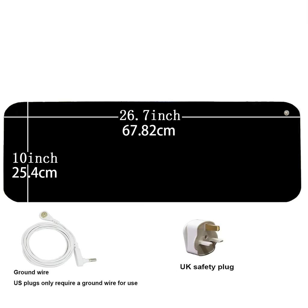 Комплект заземляющего коврика, коврик для стола, заземляющий коврик для ног, коврик для компьютерной мыши может улучшить сон, поддерживать равновесие тела, кровообращение