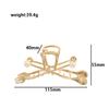 Новая панк-геометрическая металлическая Золотая, серебряная простая заколка для волос, коготь для женщин, модный большой зажим для краба, корейские аксессуары для головных уборов