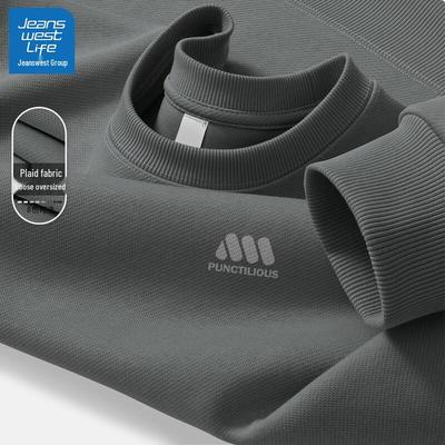Мужская клетчатая толстовка JEANSWEST LIFE с круглым вырезом