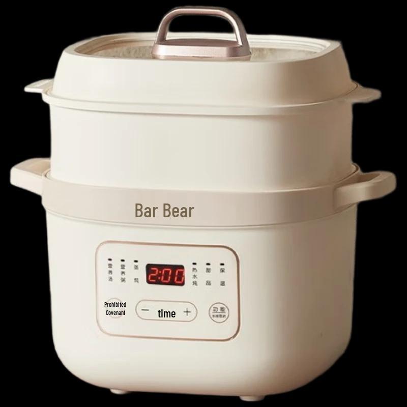 Little Bear 1.6L Programmable Electric Stew Pot with Steamer