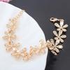 Women Rhinestone Inlaid Flower Snowflake Elegant Wedding Bridal Bracelet Gift