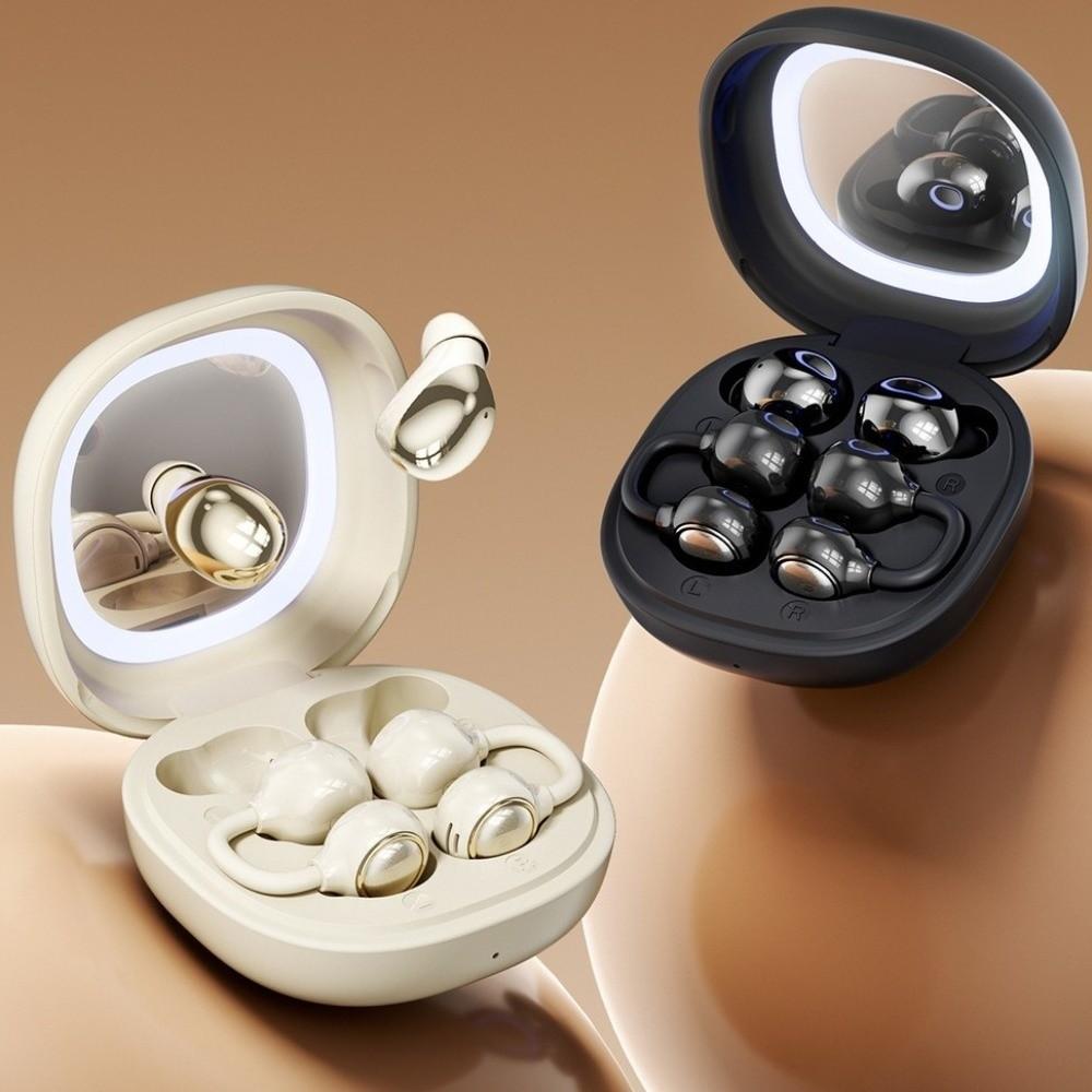Makeup Mirror Case Bluetooth Headphones Noise Cancelling Sport Earphones For Couples