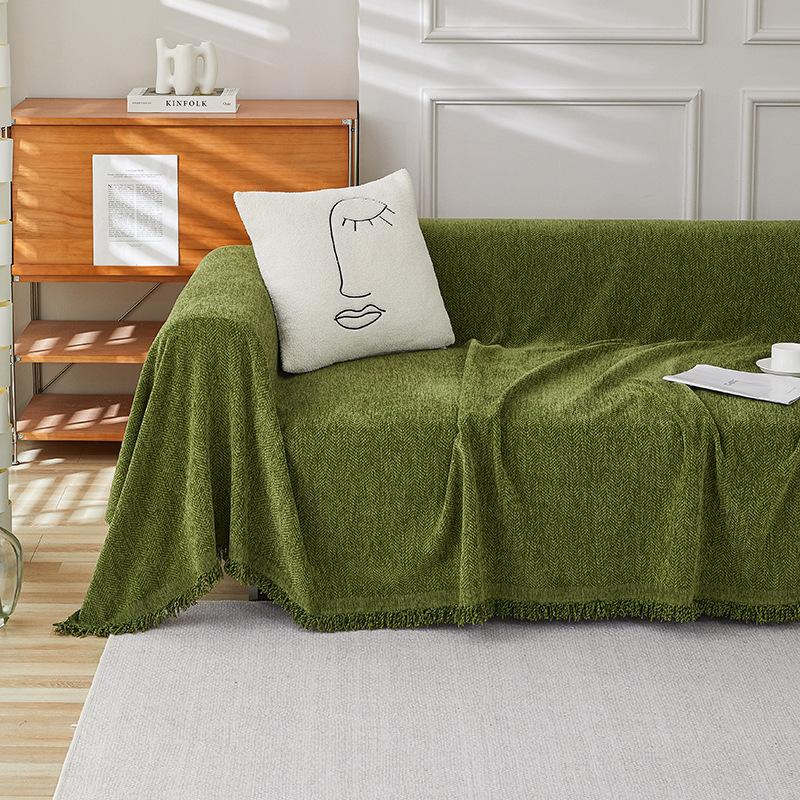 Herringbone Sofa Towel Cover Cloth Sofa Cushion Four Seasons Universal High-Grade Full Cover Universal Cover Blanket