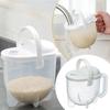 Rice Washer and Strainer Bowl with Handle Lid Kitchen Rice Wash Bowl Multi-Purpose Grain Wash Convenient Draining Cooking Tool