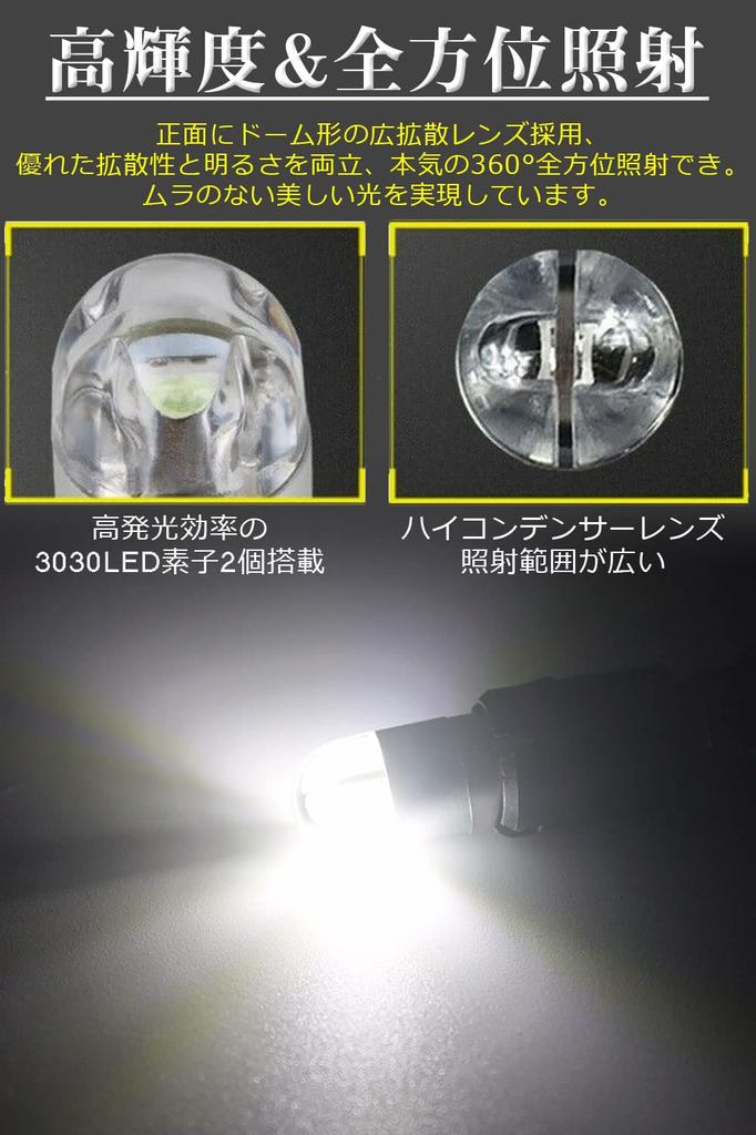 T10 LED Position Lamp, License Lamp, 2 SMD 3020 Chip, Bright LED Chip, High