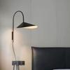 Nordic Minimalist Wall Lamp - Danish Design, Vintage Wabi-Sabi Style, Creative Rotatable Light for Bedroom, Living Room, or Study.