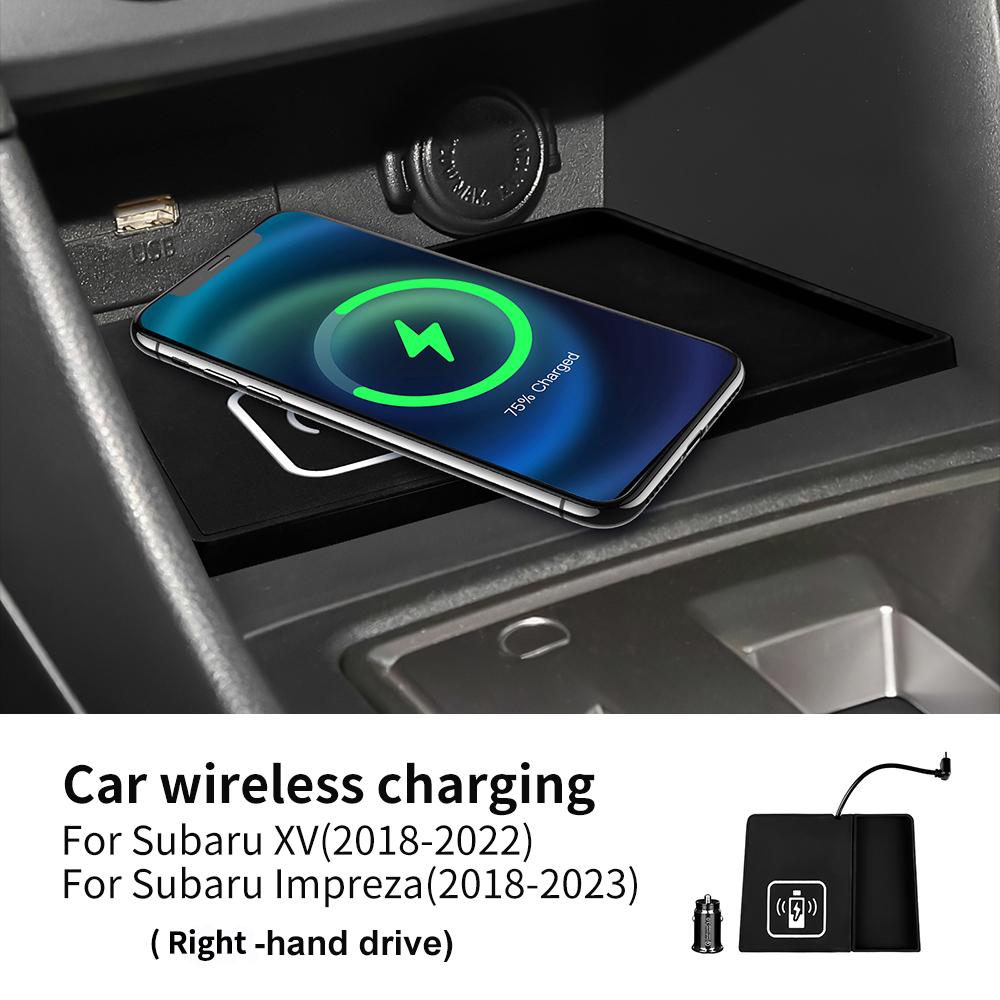 Автомобильное беспроводное зарядное устройство 15 Вт для Subaru XV Impreza 2018- Декоративная панель для зарядки телефона Держатель телефона на центральной консоли