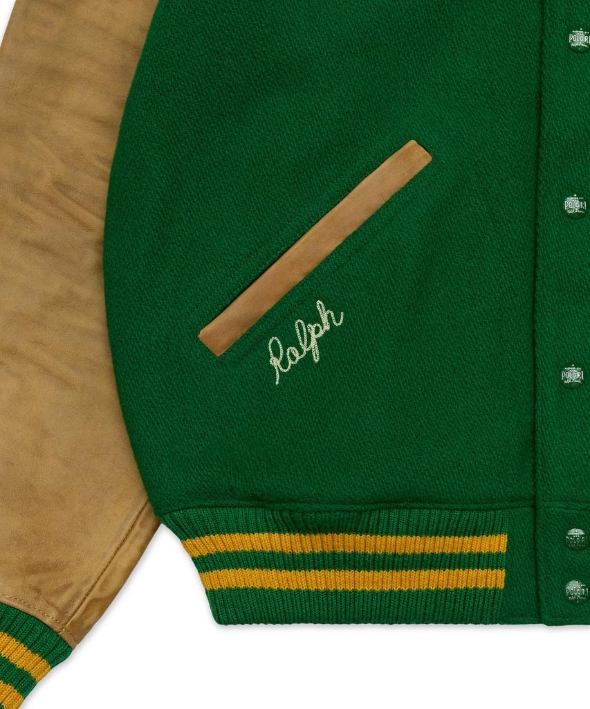 Polo Ralph Lauren Vintage Style Letterman Jacket - Green
