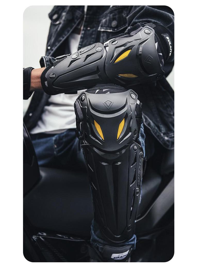 Ветрозащитная защитная экипировка для гонок на мотоциклах: Комплект электрических наколенников и налокотников