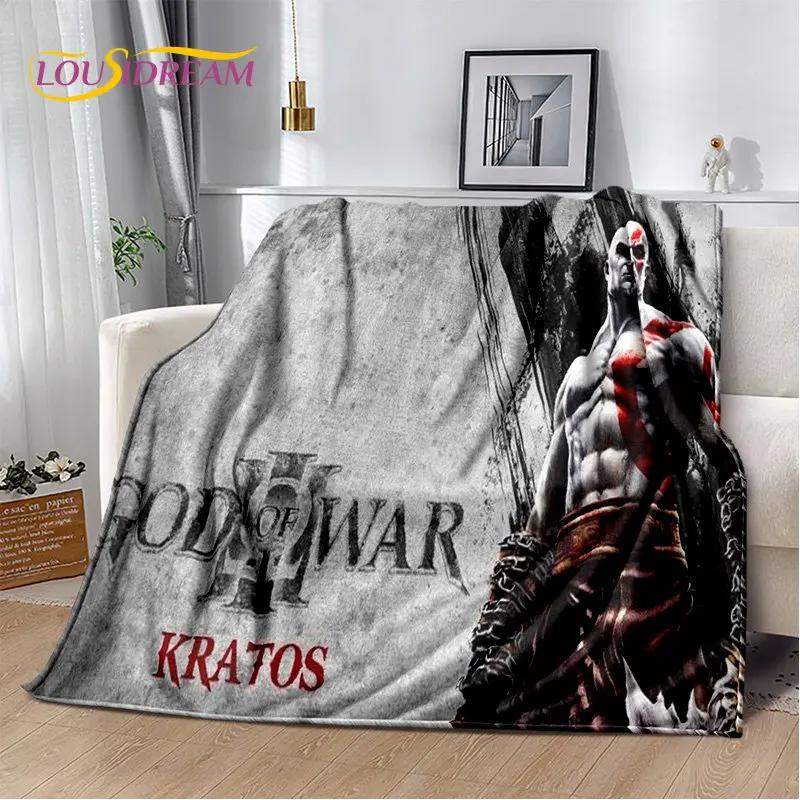 Мягкое плюшевое одеяло для геймеров игры God of War Kratos, фланелевое одеяло, покрывало для гостиной, спальни, кровати, дивана, пикника, покрывало для ребенка