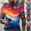 Summer Men's Popular T-shirt Printed Round Neck Short Sleeve T-shirt
