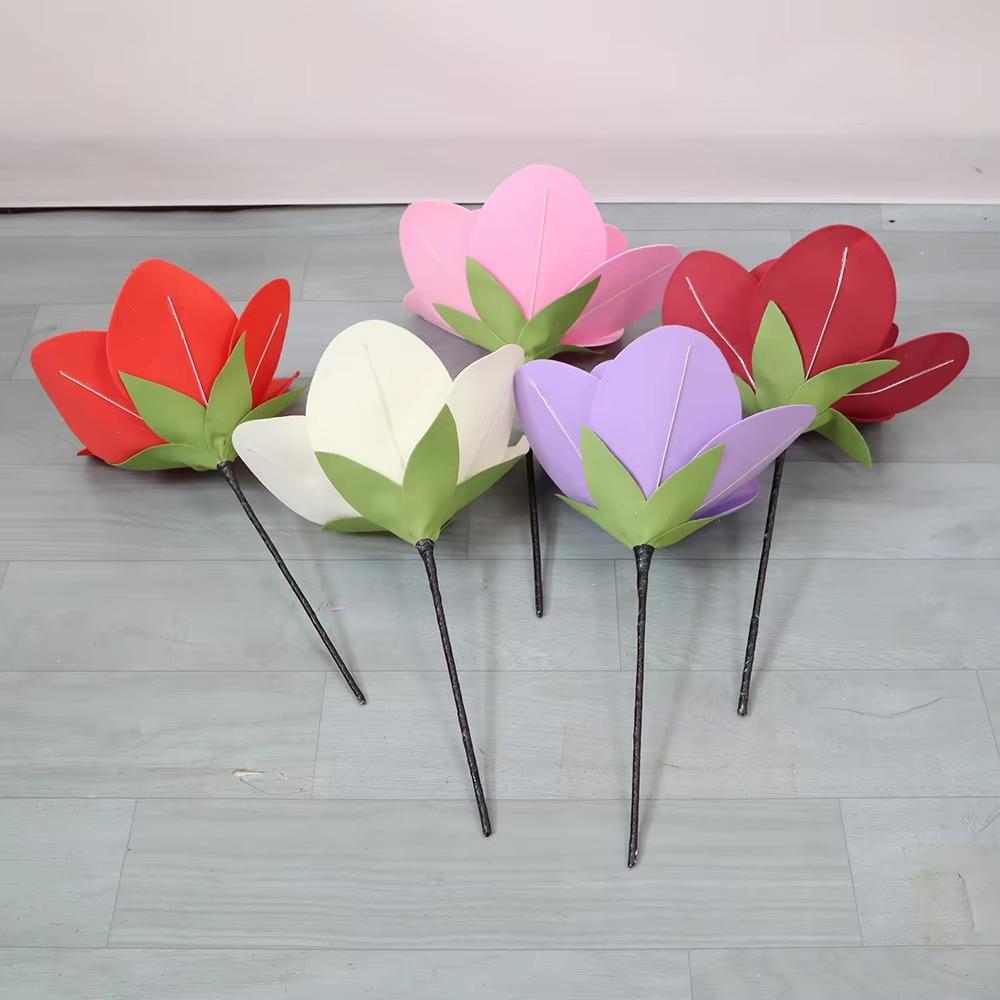 40/50cm PE Fake Flower Head Large Simulated Foam Rose  Home Garden Decorations