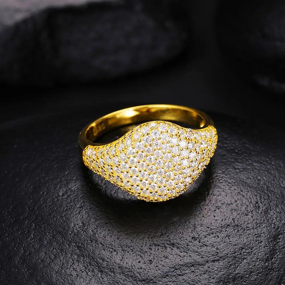 D цвет VVS, кольцо с муассанитом, стерлинговое серебро 925 пробы, белое золото 18 карат, ювелирные изделия, обручальные кольца для женщин и мужчин