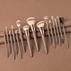 15-Piece Makeup Brush Set: Powder, Contour, Eyeshadow, Lip, and Blush Brushes