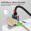 Кабель USB Lightning 90 градусов Игровой провод для 14 13 12 11 X XS XR XS Max 8 7 SE Ipad Быстрая зарядка 3м