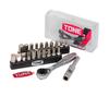 Tone Bit Ratchet Set Bit Insert Set BRS20C, & 6.35mm (1/4"), Clear, 23-Piece