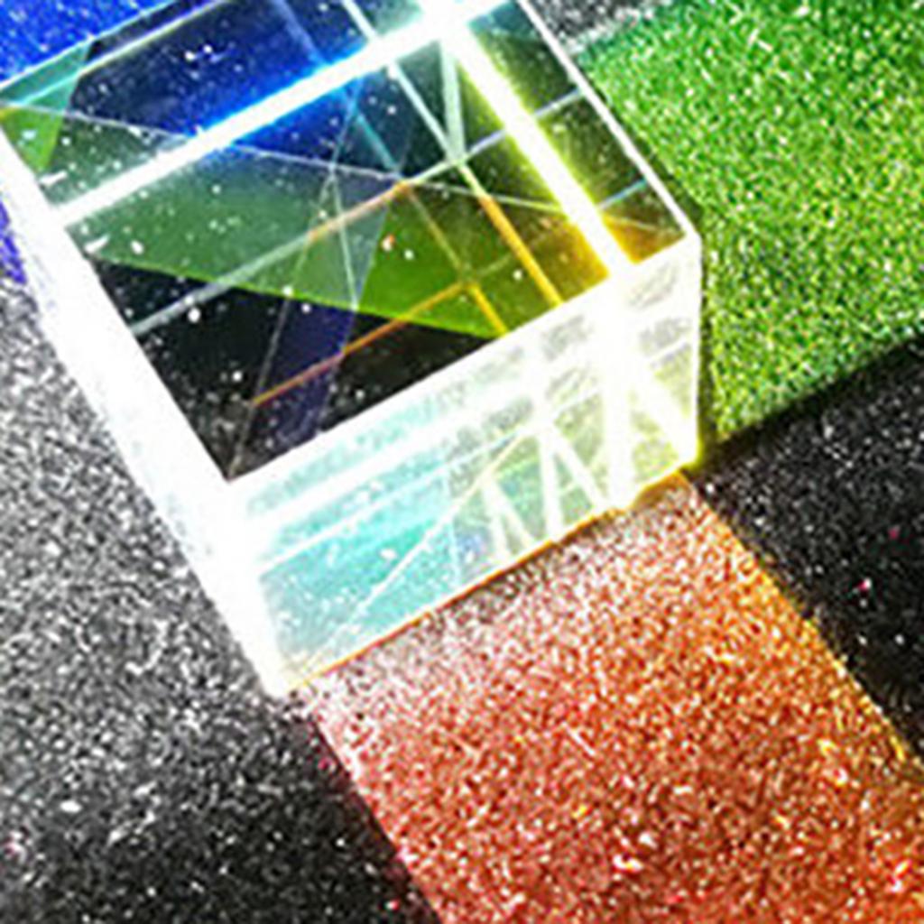 Optical Glass X-cube Dichroic Cube Prism RGB Combiner Splitter Educational Gift
