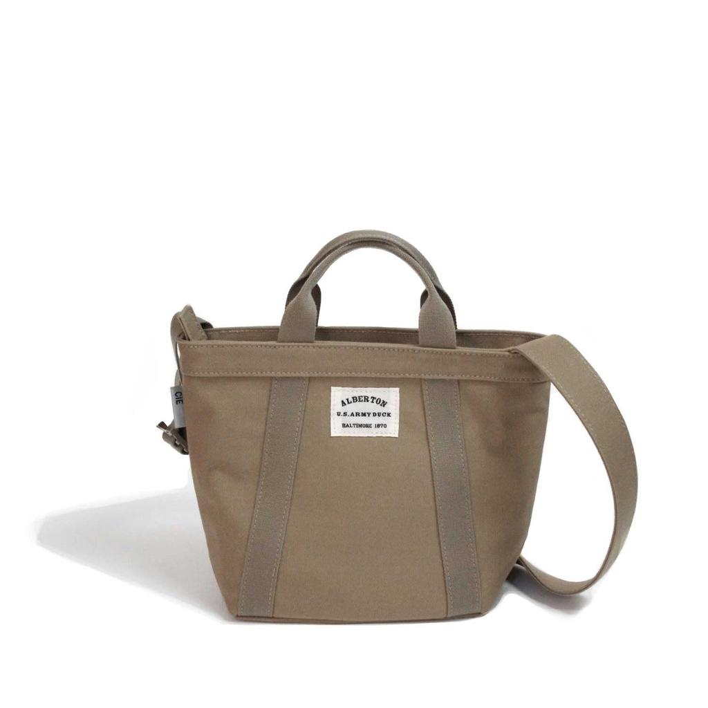 КАНВА-СУМКА CIE DUCK TOTE-S ОЛИВКОВАЯ Сделано в Японии ALBERTON 2-Way Сумка через плечо, Водонепроницаемый канвас, для мужчин и женщин