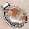 Pendant Bird Eye Jasper Gemstone Handmade Gift For Her Silver Jewelry 2"