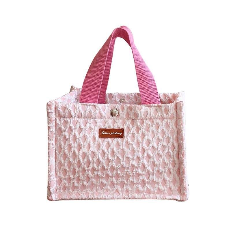 Стильная термосумка для пикника с кружевным дизайном, удобная ручка для переноски, для перекусов