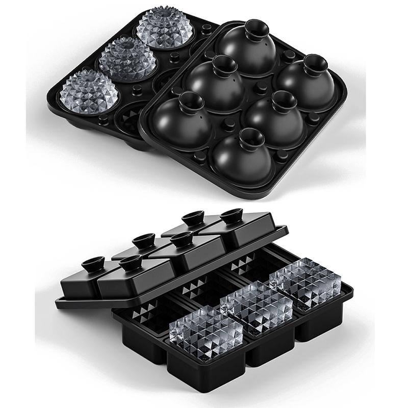 Большой лоток для льда для виски, Идеальные гравированные большие кубики льда, Большая форма для льда для коктейлей, Виски