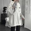 Vintage Hoodie Women Streetwear Oversized Sweatshirt Punk Long Sleeve Pullovers Korean Grunge Plaid Splice Hoody