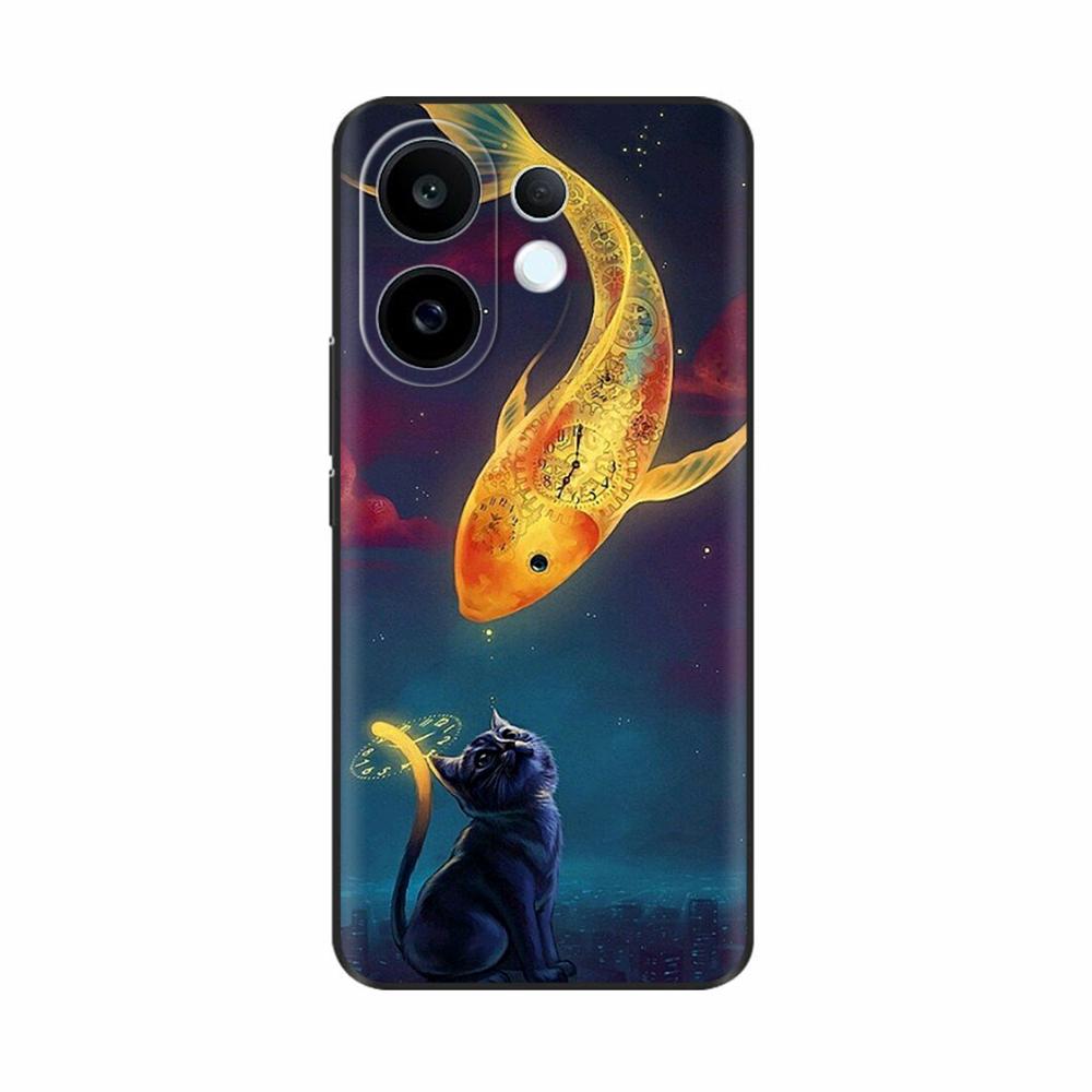 Silicone Cover For Vivo S30 VivoS30 Funda Cat Rose Flower Panda Cute Cartoon Painted Shockproof Shell Bumper Mobile Phone Case