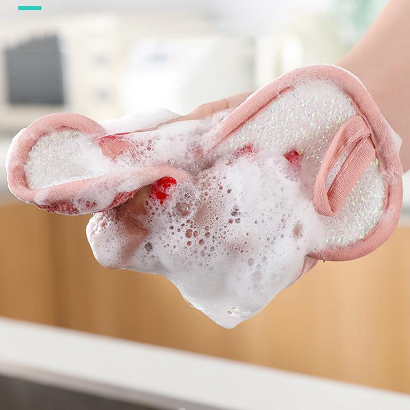 Популярная губка для мытья посуды, кастрюль, мисок, кухонный удобный инструмент, не наносит вреда тряпке для мытья посуды, утолщенная антипригарная масляная безмасляная чистящая салфетка из микрофибры