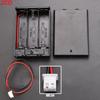 JCD 1pc 3x AA Battery Holder Storage Case Box With Switch & Cover PH2.0 XH2.54 SM DC5.5*2.1mm USB Plug Connect Terminal Cable