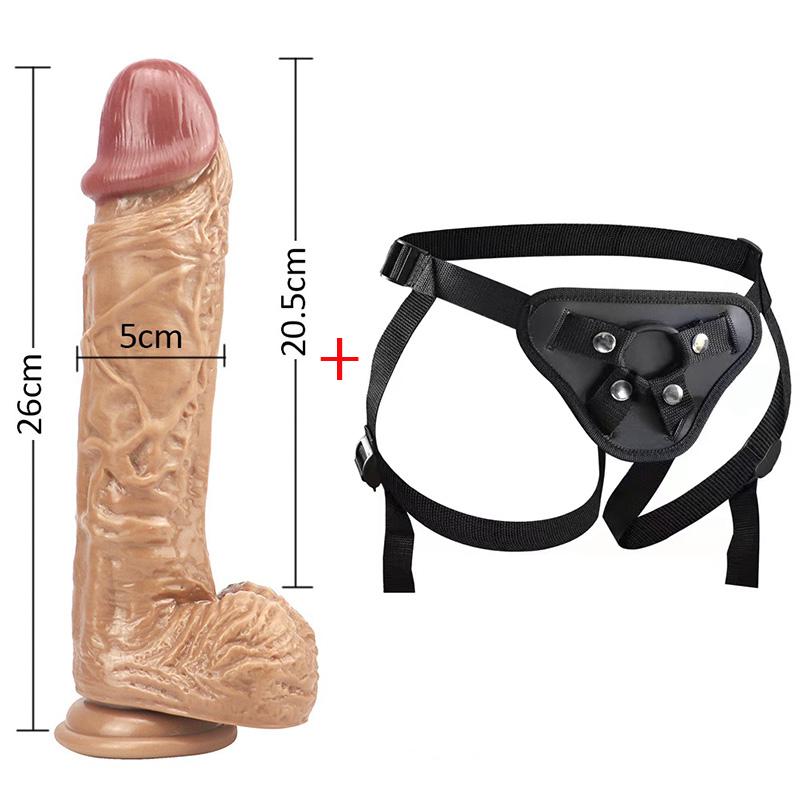 MoDi Ремень на фаллоимитатор, реалистичный пенис, мягкий огромный член, страпон на присоске, анальные секс-игрушки для женщин, лесбийская мастурбация