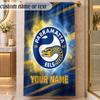 Beach TowelParramatta Eels Custom Name Text Personalized Soft Towel for Beach Pool Indoor Home Decor Gift