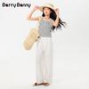 Свободные прямые повседневные брюки с широкими штанинами для девочек BARRY BANNY