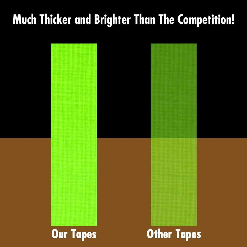 6 рулонов/комплект УФ-черной светящейся ленты в темноте-флуоресцентная ткань/неоновая лента, супер яркая тканевая светящаяся лента для вечеринок