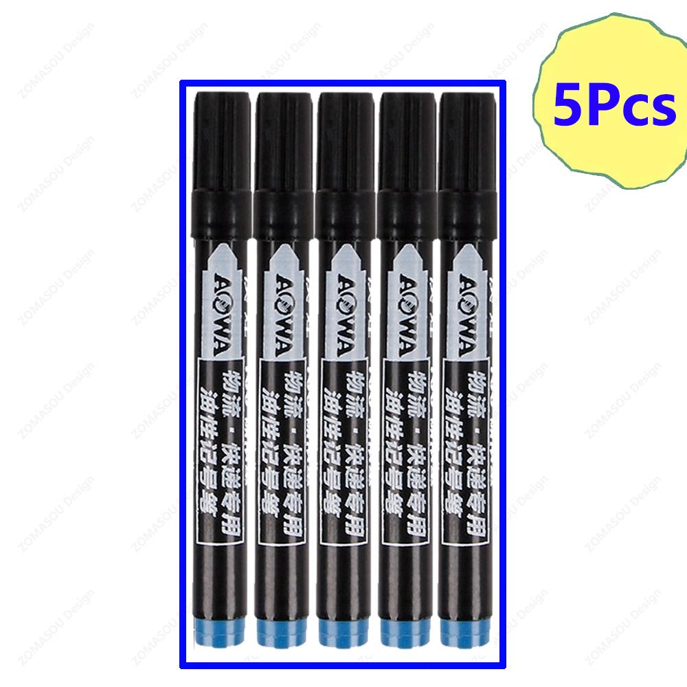 1-100Pcs Waterproof Oil-based Marker Pen Quick Dry Black Red Blue Ink Permanent for Metal Glass Stationery Art School Supply
