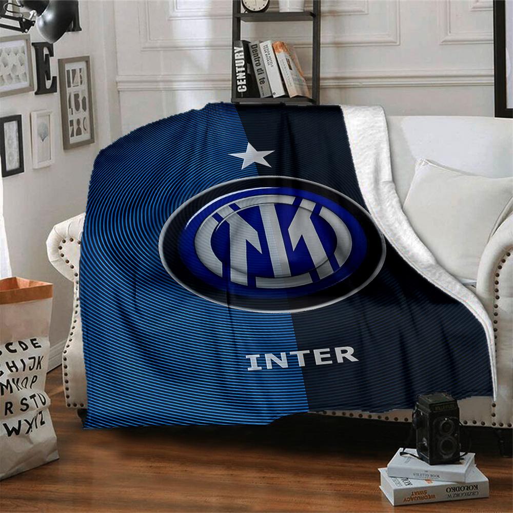 1pc Internazionale Milano Blanket, Gift, for Men and Women, Soft Blanket, Good for Sofa Bed Couch Travel, Lightweight Flannel Blanket