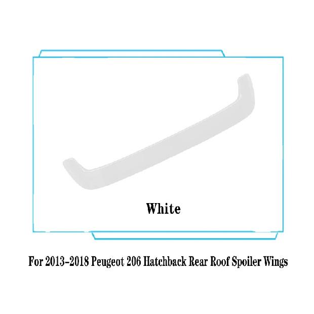 For 2013--2018 Peugeot 206 Hatchback Rear Roof Spoiler Trunk Lid Wings ABS Plastic Black Carbon Car Exterior Tuning Accessories