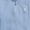 Polo Ralph Lauren FW23 Трикотажный свитер с длинным рукавом на молнии до середины, с вышивкой логотипа Pony, мужской свитер, небесно-голубой, MNPOSWE16810318-B28