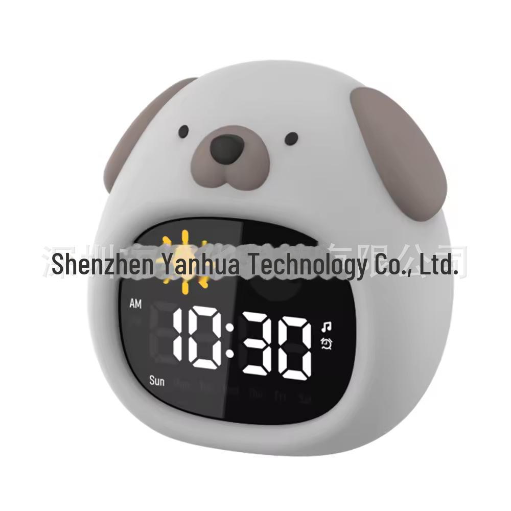 Детский силиконовый будильник Sunrise с ночником и ЖК-дисплеем