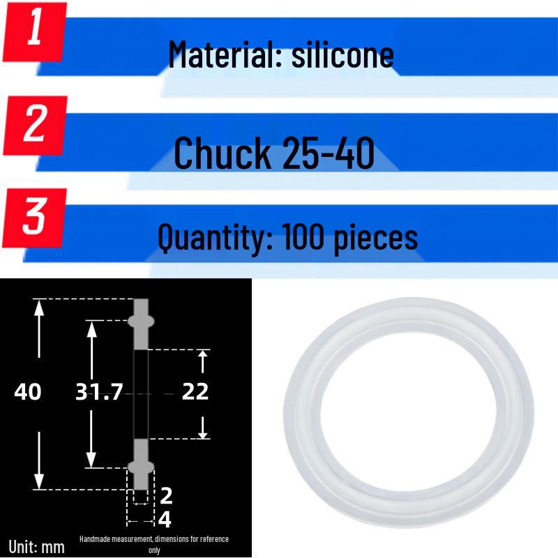 Silicone Quick-Release Sealing Ring & PTFE EPDM Fluoro Rubber Gasket Set
