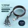 120W 3 In 1 Super Fast Charging Cable Micro USB Type C Phone Charger USBC Data Cable for Phone